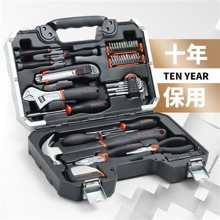 BA281家用五金工具套装手动工具箱组合电工木工多功能德国车载工具套装