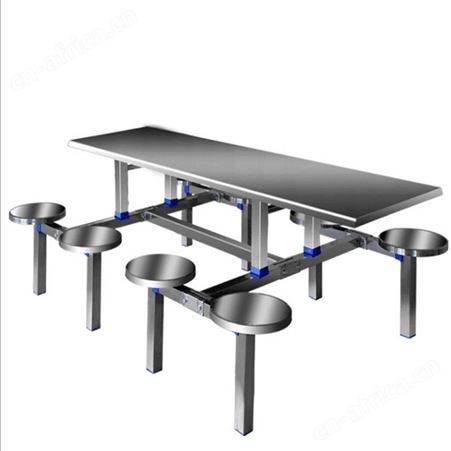 金锐 快餐店桌椅 美食城不锈钢组合 餐桌椅耐磨易清洁