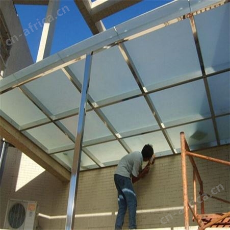 金锐 不锈钢雨棚遮阳棚安装 售楼处酒店钢化玻璃铝合金 支持定制