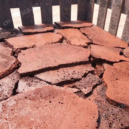 火山岩板 黑色建筑外墙园林公园铺路用 红色火山石板材 华耀厂家