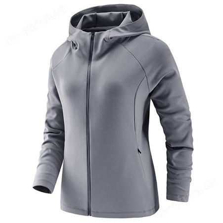 欧美瑜伽服健身外套女 跑步运动健身服长袖开衫外套贴牌OEM代加工