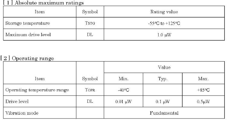 FC-135时钟晶振32.768KHz封装尺寸及规格参数