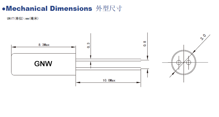 常见圆柱表晶32.768KHz 封装尺寸与参数详情 常见圆柱表晶32.768KHz 封装尺寸与参数详情